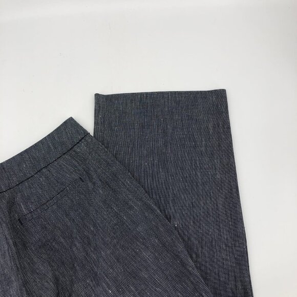 LOFT Blue & White High Rise Wide-Leg Trousers | Size 10 - Picture 4 of 7